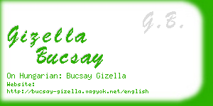 gizella bucsay business card